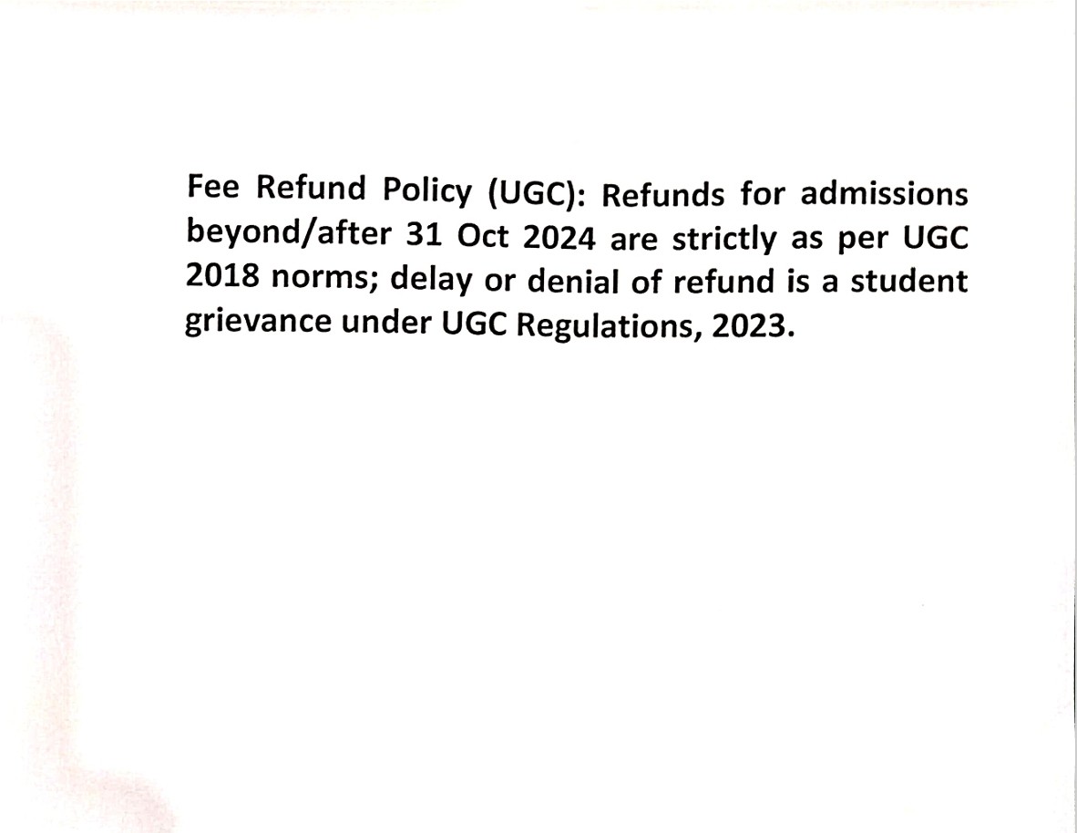 Fee Refund Policy